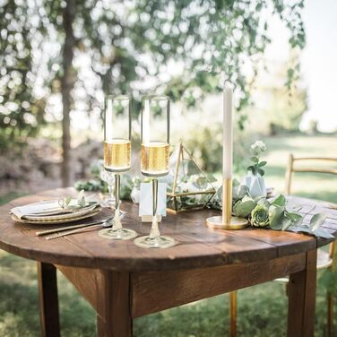 Набір келихів для шампанського ParaCity 2 шт., 170 мл, елегантні скляні келихи для шампанського, коктейлі, подарунок на день народження, весілля, Різдво, прозора новорічна декор для жінок та чоловіків (трубчаста форма)