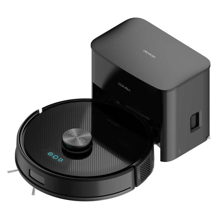Робот-пилосос та робот-мийник Cecotec Conga Y50 X-Treme з автопорожненням. Лазерна навігація, потужність всмоктування 5000Pa, база з баком 3л, мультифункціональна щітка, керування через додаток