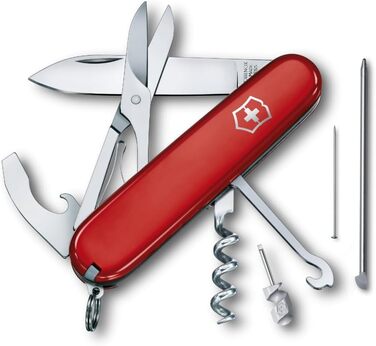 Мультитул Victorinox Compact - Швейцарський ніж, 15 функцій, Swiss Made, з лезом та міні-викруткою