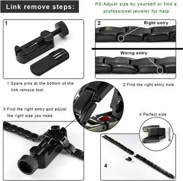 Чоловічий браслет JFUME з нержавіючої сталі, подарунок для чоловіків, чорний, регульований 21,5 см