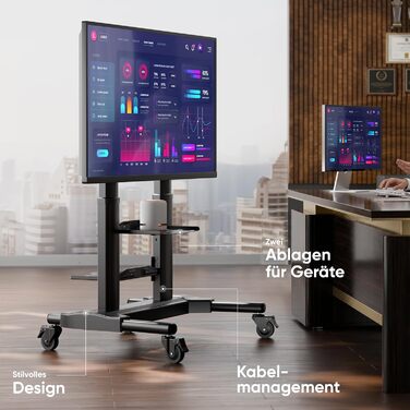 Мобільна підставка для телевізора ONKRON TS2771-B 40-80