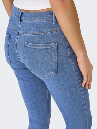 Джинси жіночі ONLY Skinny DNM NOOS, блакитні, розмір XL/34L, середній блакитний денім, базовий стиль, стрітвір