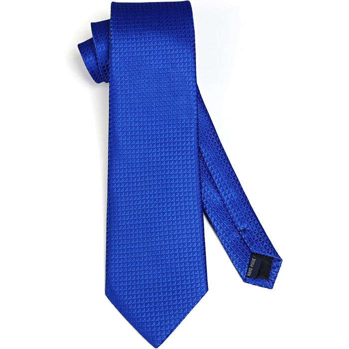 Краватка для чоловіків HISDERN з кишеньковим хустиною в горошок, класична краватка для весілля та ділових зустрічей, колір: Королівський синій
