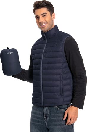 Чоловіча легка степкова жилетка Pioneer Camp – водонепроникна, компактна, з підкладкою – для активного відпочинку, повсякденного носіння, роботи, спорту та подорожей. Navy, L