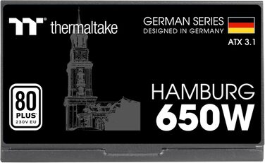 Блок живлення Thermaltake Hamburg 650W ATX 3.1 PCIe 5.1 80 Plus White German Series