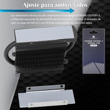 Радіатор охолодження SSD Thermalright 09-2280-PRO-Black для M.2 NVMe накопичувачів