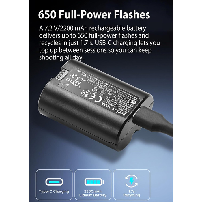 Спалах Godox V480C Touchscreen для Canon: TTL, HSS 1/8000s, GN50