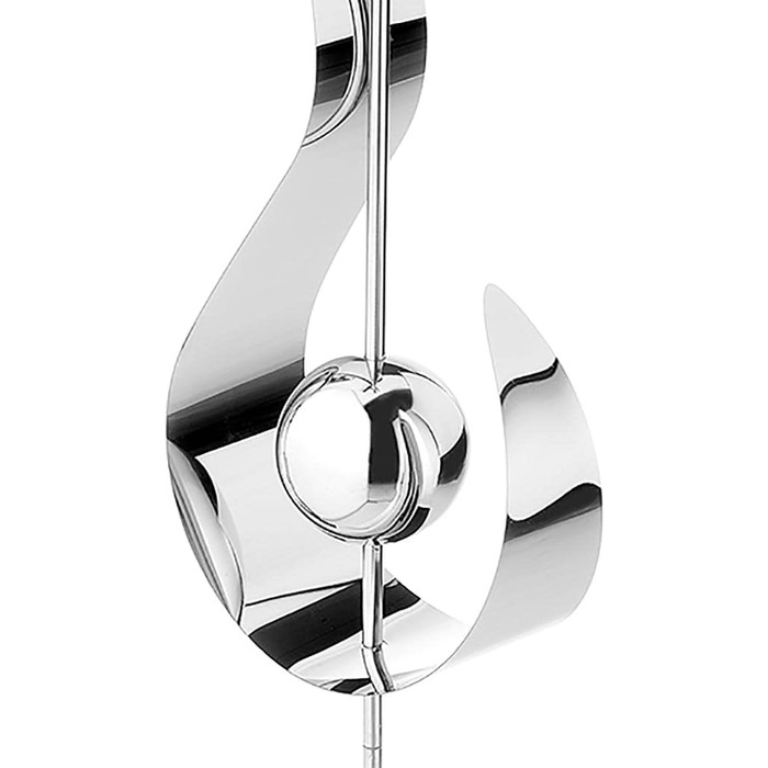 Kobolo Garden Stakes Drops, 160 cm, Silver, decorative stainless steel stake, weather-resistant & stable, stylish garden decoration for terrace, balcony & front yard