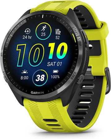 Розумний годинник Garmin Forerunner 965 для бігу, з кольоровим AMOLED-дисплеєм, вимірюванням тренувань та відновлення, кольори: білий та сірий