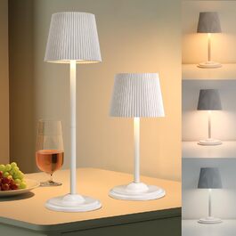 Світлодіодна настільна лампа бездротова з регулюванням висоти, USB-C нічник з 3 режимами освітлення та димером, портативна металева акумуляторна лампа для вітальні, спальні та вулиці (біла)