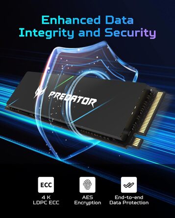 SSD Acer Predator GM7000 1TB NVMe PCIe Gen4 з DRAM Cache - Внутрішній SSD для ПК, Ноутбука, PS5