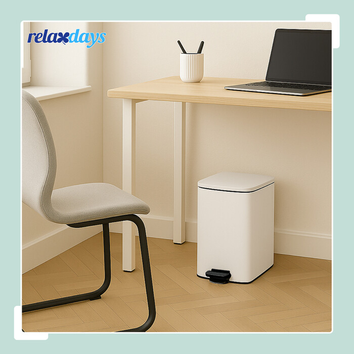 Relaxdays Kitchen Trash Can 20 Liter with Trash Bags