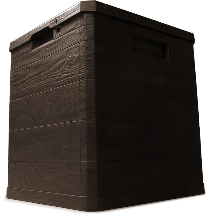 Скриня для зберігання Ondis24 Madera Mini 90л, дерев'яна текстура, з замком, коричнева