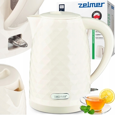Електричний чайник Zelmer ZCK7632F Fryderyk, 2200 Вт, 1,7 л, бежевий/коричневий