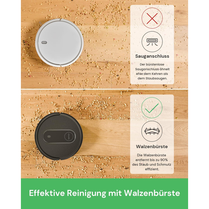 Робот-пилосос Vactidy Nimble T7 з функцією миття підлоги, потужність 2800Pa, час роботи 120 хвилин, керування через Alexa/App/Siri, для видалення шерсті тварин та прибирання килимів