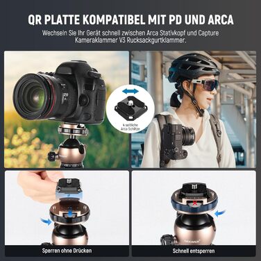 NEEWER LITETRIP LT35 - карбоновий штатив 155см з кульковою головкою та QR-платівкою