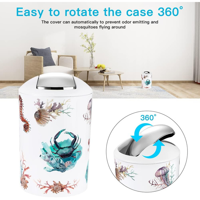 Набір аксесуарів для ванної кімнати Otostar Bambus: миловарка, тримач для зубних щіток, стаканчик, мильниця, тримач для ватних паличок, тримач для туалетного йоржика, сміттєвий бачок (6 предметів)