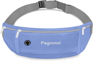 Пояс для телефону для бігу, спортивна сумка для джогінгу, водонепроникний пояс на пояс для бігу для жінок та чоловіків з 3 кишенями, велика місткість, регульований біговий пояс (Чорний + Зелений) (Синій)