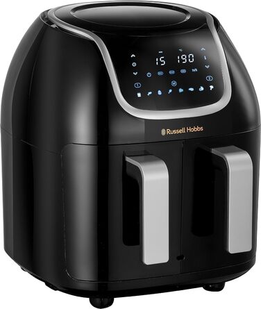 Фритюрниця електрична Russell Hobbs подвійна 8.5л з технологією Rapid Air Fryer, 8 програм, сенсорний екран, кошики 4.25л, посудомийна безпека 27290-56S