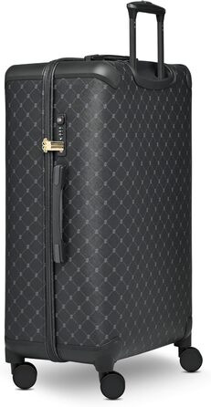 Чемодан Lazarotti Palermo: середній, 49 x 29 x 66 см, гібридний матеріал, TSA-замок, 4 колеса, захист кутів (Чорний)