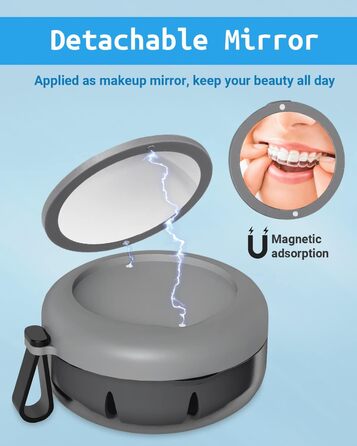 Ультразвуковий очисник 48000 Гц з УФ-лампою, 24 Вт, 180 мл | Для зубних протезів, ретейнерів, ювелірних виробів та ін. | Білий/Сірий