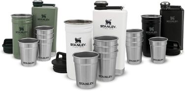 Набір для шотів та фляга Stanley Adventure - 6 предметів - Зелений (Polar White)