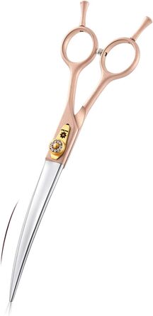 Професійна вигнута ножиця для грумінгу собак 7 дюймів Dream Reach - ножиці для догляду за шерстю собак та котів з японської сталі 440C