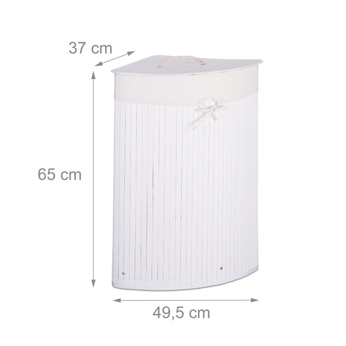 Relaxdays Bamboo Laundry Basket
