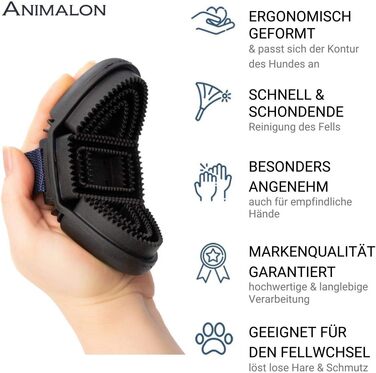 Штрикач для собак Kurzhaar Animalon: допомога при линянні | Штрикач для короткошерстих собак | Інноваційна щітка для дбайливого догляду за шерстю (маленький, синій) Синій, маленький