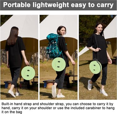 Складний туристичний стільчик-трансформер з карабіном, 280 кг, 26x26x46 см