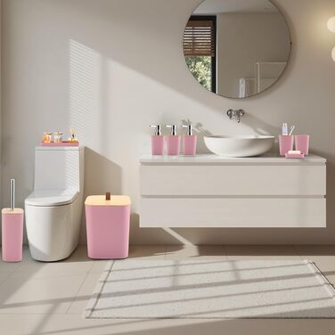 Набір для ванної кімнати XLHOMO: 27 предметів у фіолетовому кольорі (душовий завіс, килимки, аксесуари).