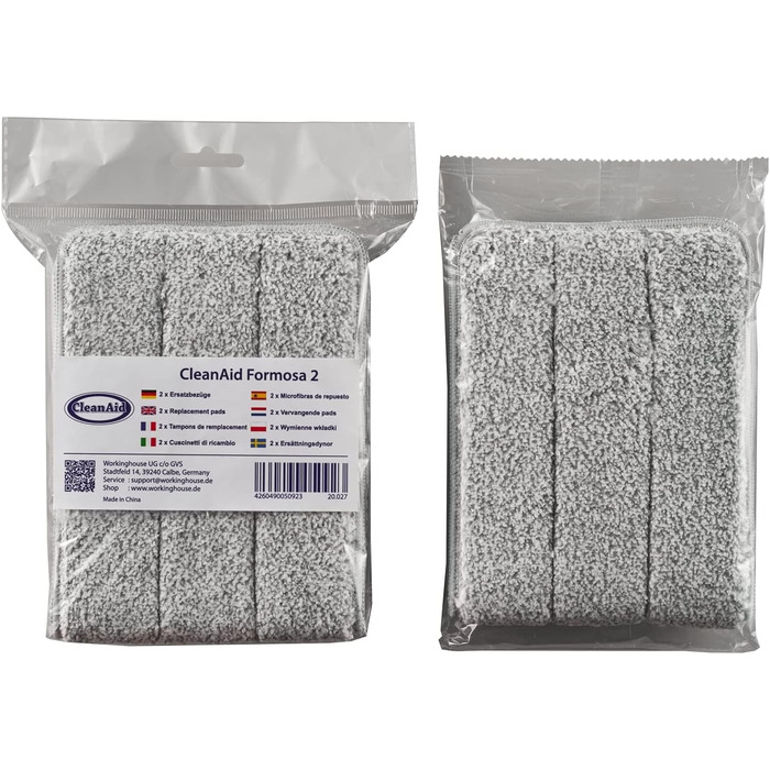 Набір для миття підлоги Formosa 2 з відром з двома камерами | Плоский моп 360° з мікрофібри | Набір містить 12 змінних наволочок