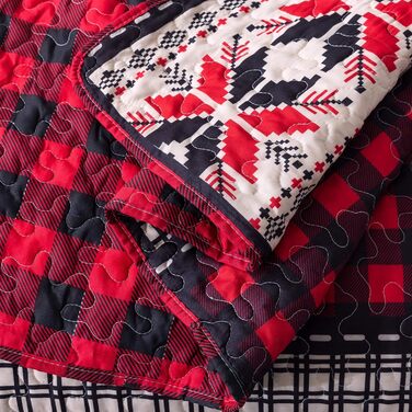 Комплект постільної білизни Soul & Lane: ковдра з 2 наволочками, дитячий, з дикими тваринами, природа, рустикальний стиль, Queen