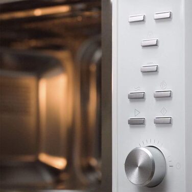 Мікрохвильова піч Cecotec GrandHeat 2350 вбудована, 23 літри, 900 Вт, 6 рівнів потужності, 9 функцій, таймер, білий