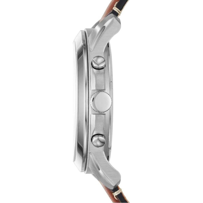 Годинник Fossil Grant для чоловіків: кварцовий хронограф, сталевий або шкіряний ремінець (44 мм, коричневий та синій)