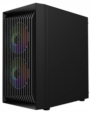 Ігровий комп'ютерний корпус Logic Atos ARGB mini, чорний, 3 вентилятори