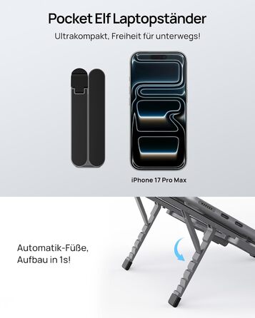 Підставка для ноутбука SODI, алюмінієва, регульована висота, з вентиляцією, для MacBook Pro/Air, HP, Sony, Dell, 10-16