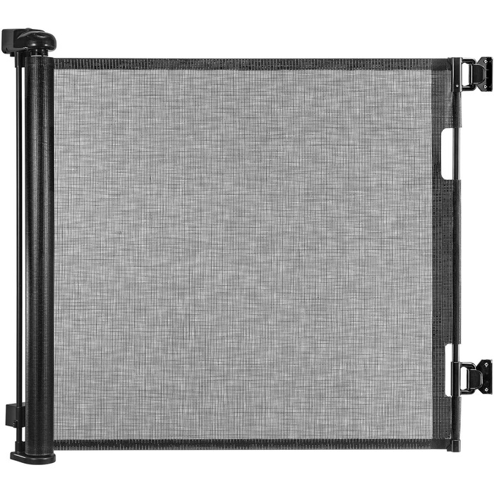 Захисне ворота на сходи для дітей та домашніх тварин, розсувні, до 55 см, 33 см заввишки, однією рукою, для дому та вулиці, білий (чорний)