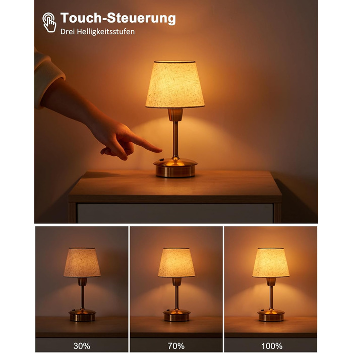 LED-лампа Egobasic настільна бездротова, 5200mAh, торкання, диммування, для дому та вулиці