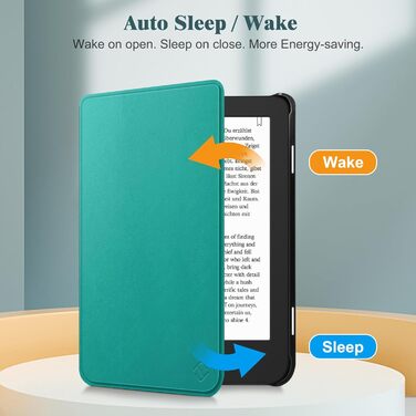 Чохол Fintie для Tolino Shine Color/Shine(2024)/Shine 4(2022) & Kobo Clara Colour/Clara BW(2024)/Clara 2E(2022) eReader - ультратонкий з авто-сном/пробудженням та магнітною застібкою, блакитний мармур (Z - смарагдовий)