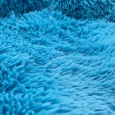 Ліжко для собак та котів Yuma Spazio, 35 x 50 см, бірюзове, міцне, анти-гризун, знімний чохол