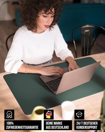 Підкладка для столу MYMIND® 80x40 см - XXL килимок для миші з преміум-шкіри PU, водонепроникна, для дому та офісу