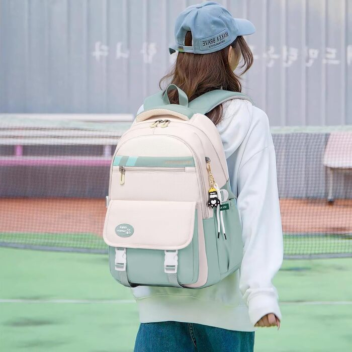 Шкільний рюкзак IvyH для підлітків, великий водонепроникний, зелений, для дівчаток та хлопчиків, 3-9 клас, старша школа, коледж, подорожі