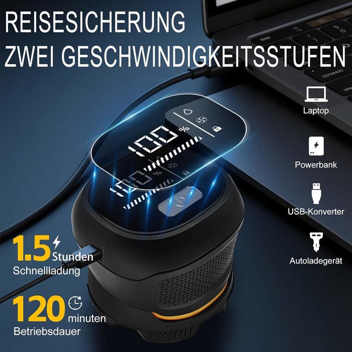 Електричний гоління для чоловіків, вологостійкий гоління для голови з зарядкою USB-C, магнітна система очищення та 120 хв роботи від акумулятора – ідеально для гоління голови та точного гоління короткого волосся, чорний