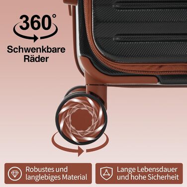Набір валіз Merax TSA-Schloß: M, L, XL. Чорний. З телескопічним ручками та 4 колесами. PP-матеріал.