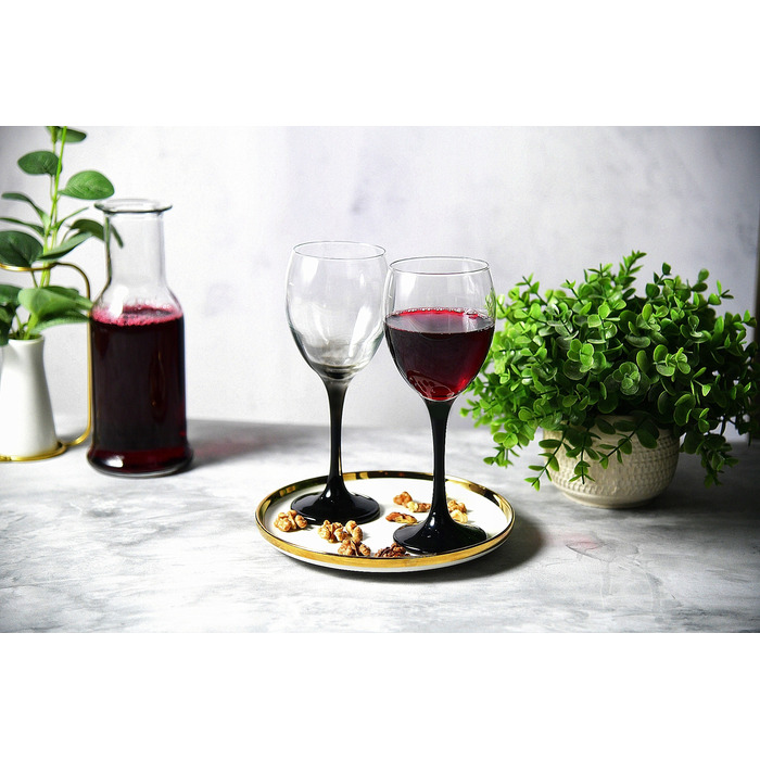 Келихи для вина Glasmark, чорні, 300 мл, 6 шт.