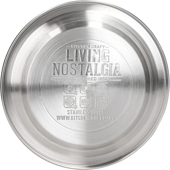 Чайник KitchenCraft Living Nostalgie, 1.3 л, індукційний, металевий, сірий