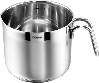 Каструля індукційна Kopf Josie, Ø 20 см, 3.5 л, нержавіюча сталь (молочник)