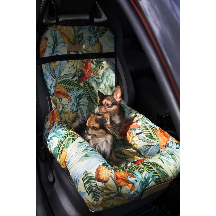 Крісло-ліжко для собак у машину Petsen з іменем, корзина для собак маленьких порід, автоліжко для собак, автокорзина для собак, ліжко для собак (також підходить для птахів)