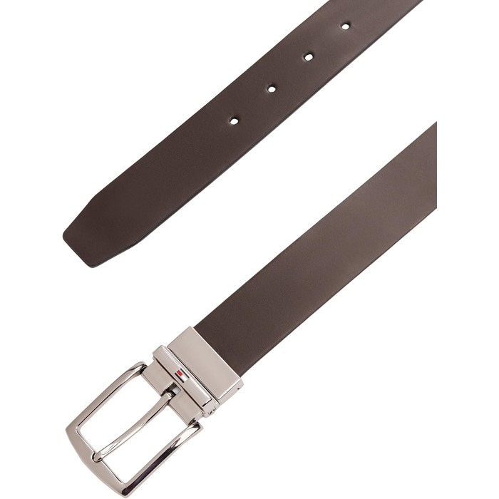 Чоловічий ремінь Tommy Hilfiger Denton 3,5 см, двосторонній, 95 см, коричневий (Testa Di Moro / Black)